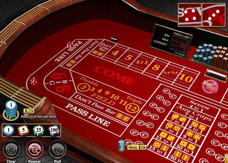 Craps - $10 No Deposit Casino Bonus