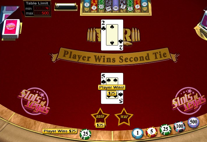 War - $10 No Deposit Casino Bonus