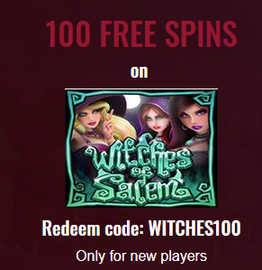 100 Free Spin Witches of Salem No Deposit Bonus CodeSlots Capital Casino