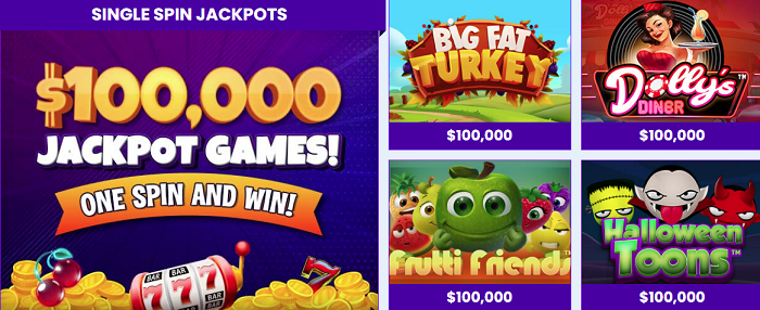 One Spin $100,000 Jackpots Slot Games