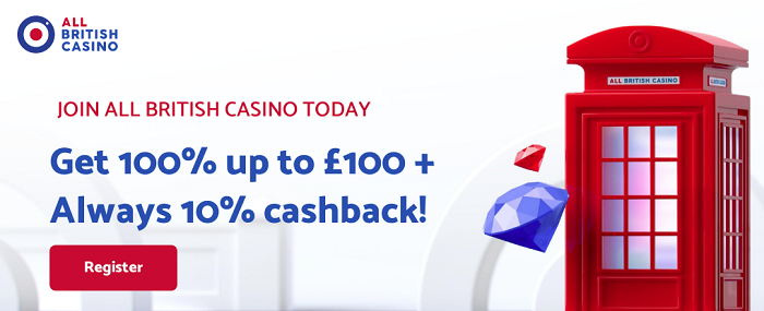All British Casino Review: 100% Welcome Bonus to £100 & Games Benefits and Features