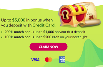 Slots LV $5000 Credit Card Welcome Bonus Package