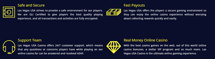 Safe and Secure - Fast Payouts - Support Team - Real Money Online Casino