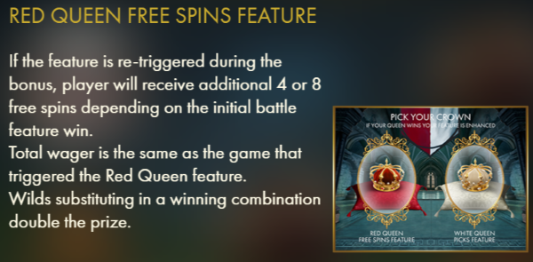 Clash of Queens Red Queen Free Spins Feature