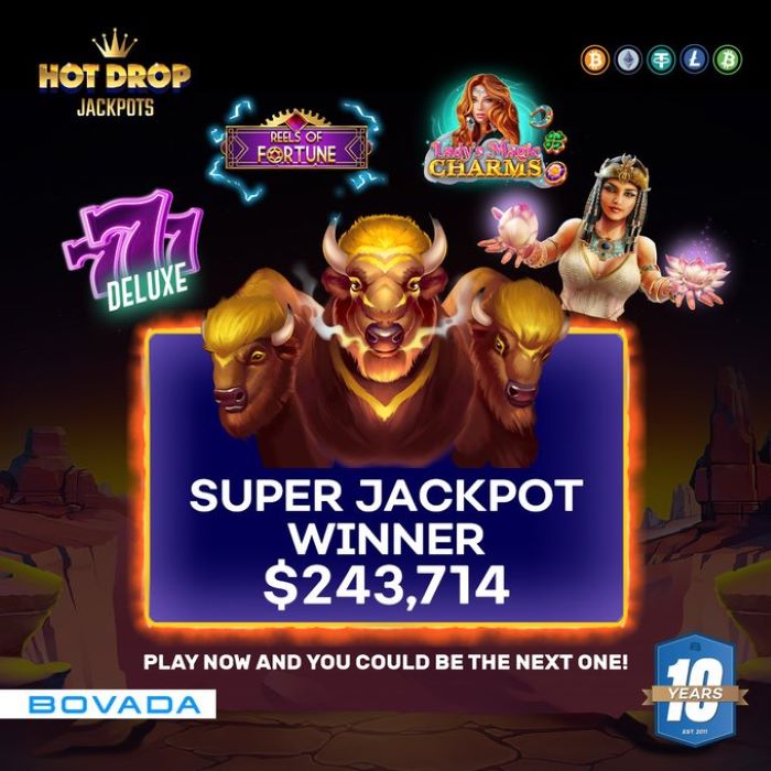 $243,714 Super Jackpot Winner on Golden Buffalo Slot Game Hot Drop Jackpots