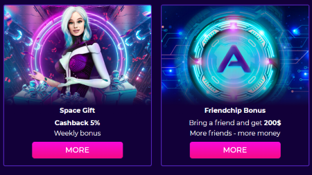 Added Bonuses Andromeda Casino