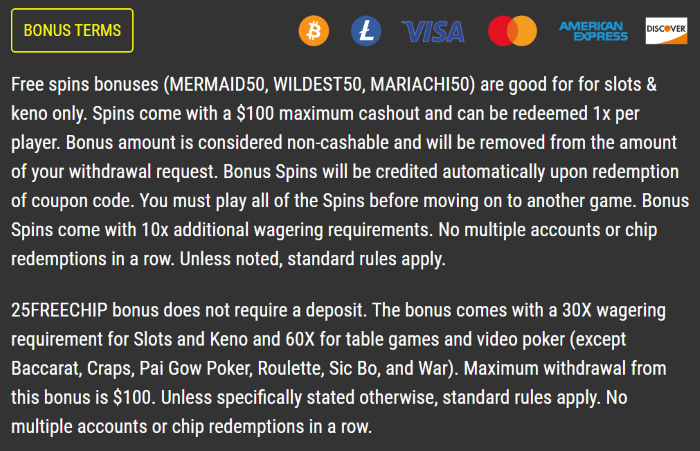Bonus Terms at Planet7 Casino
