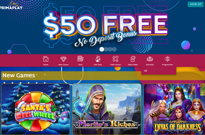 Prima Play Casino $50 Free Chip NO DEPOSIT BONUS + $1,500 Welcome Bonus Package