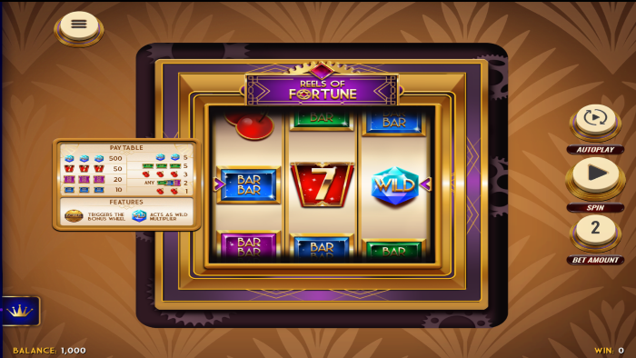 Screenshot Reels of Fortune Slot