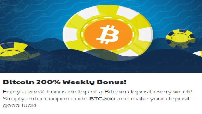 200 Percent Weekly Bitcoin Bonus Ripper AU Casino