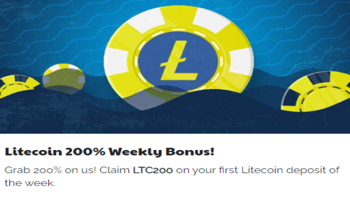 200 Percent Weekly Litecoin Bonus Ripper AU Casino