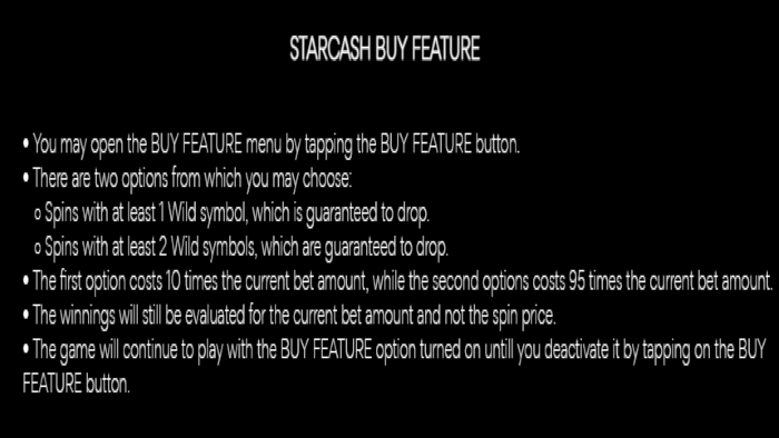 Buy Feature StarCash Slot Game