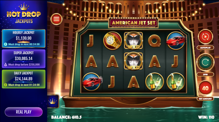 SlotsLV American Jet Set Slot Game
