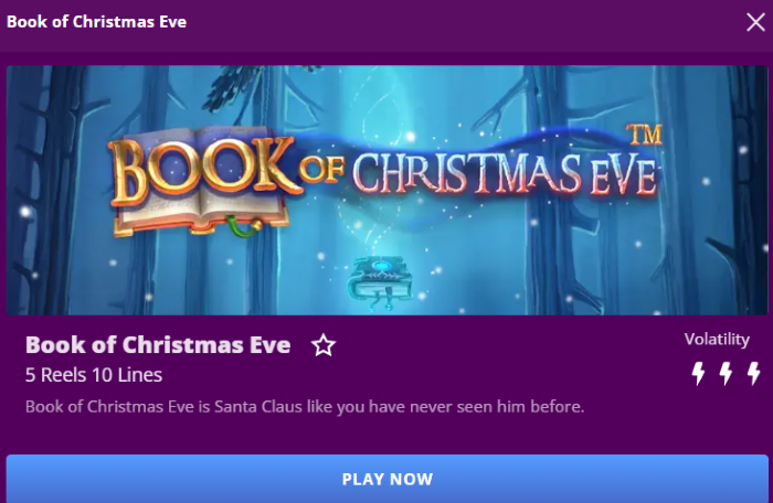 The Book of Christmas Eve online slot game at SuperSlots 