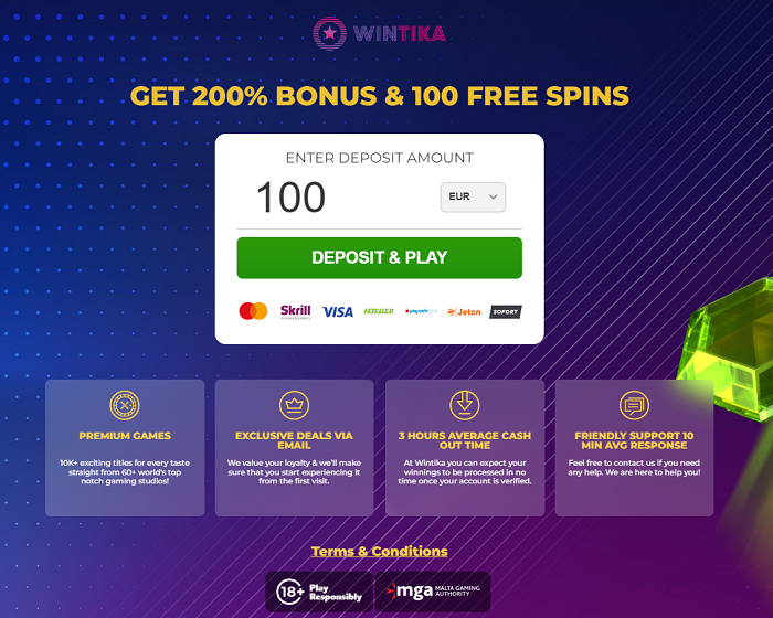 Wintika Casino: No Deposit Bonus Codes and Match Bonuses for June 2023
