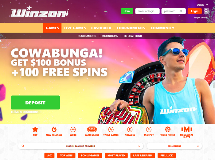 Winzon Casino: Unlock No Deposit and Match Bonuses this Month