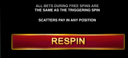 Book of Rewards Online Casino Slot Game Respin