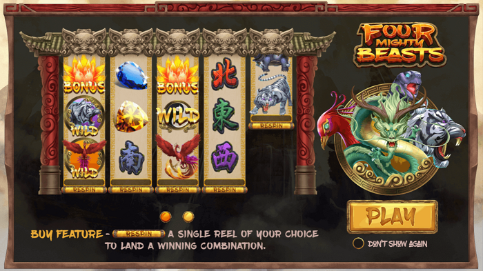 Four Mighty Beasts Online Slot Machine