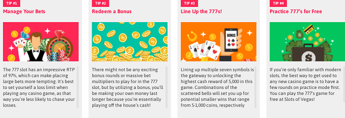 777 Online Slot Game Tips