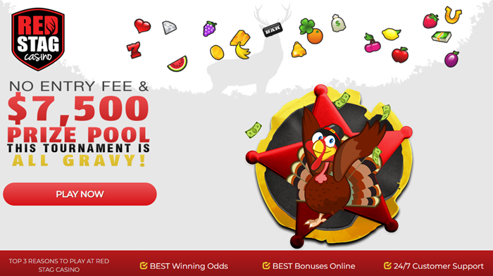 Red Stag Casino - Gravylicious Freeroll No Entry Fee $7,500 Prize Pool