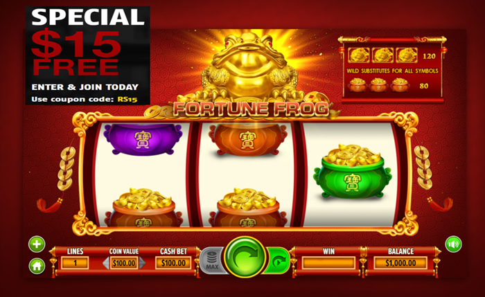 Fortune Frog Slot Review: Will Your Fortune Leap with the Fortune Frog? ($15 No Deposit Bonus)