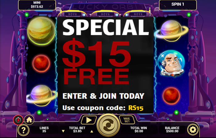 Lucky Orbit Slot Review: Are You Ready to Launch into Big Wins with Lucky Orbit? ($15 No Deposit Bonus)