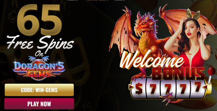 Slots Win 65 Free Spins No Deposit Bonus Code WIN-GEMS on Dragon's Gem Slot