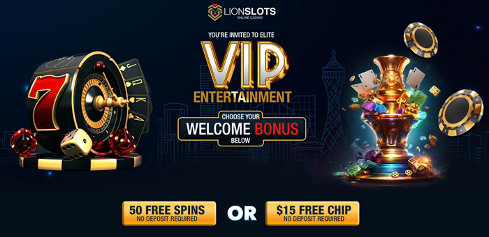 LionSlots: $15 Free Chip No Deposit Bonus or 50 Free Spins