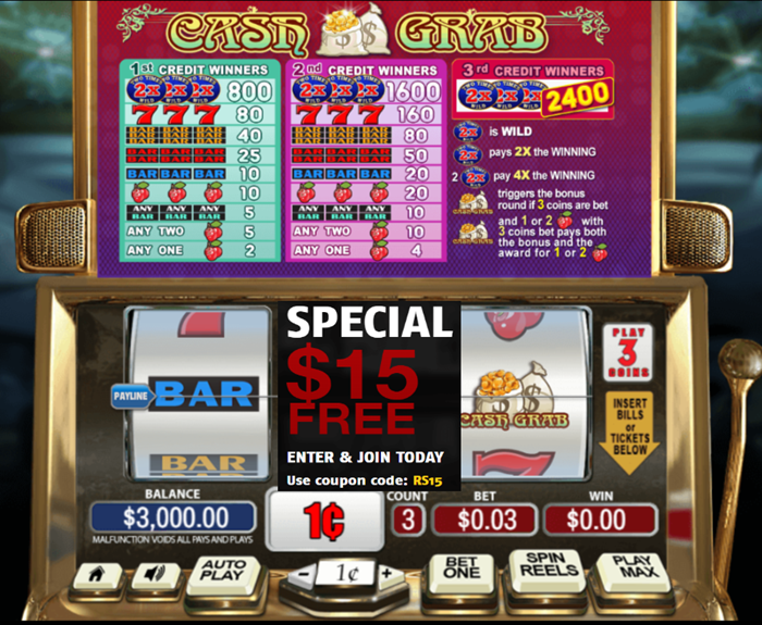 Cash Grab Slot Review: Can Cash Grab Fill Your Pockets? ($15 No Deposit Bonus)