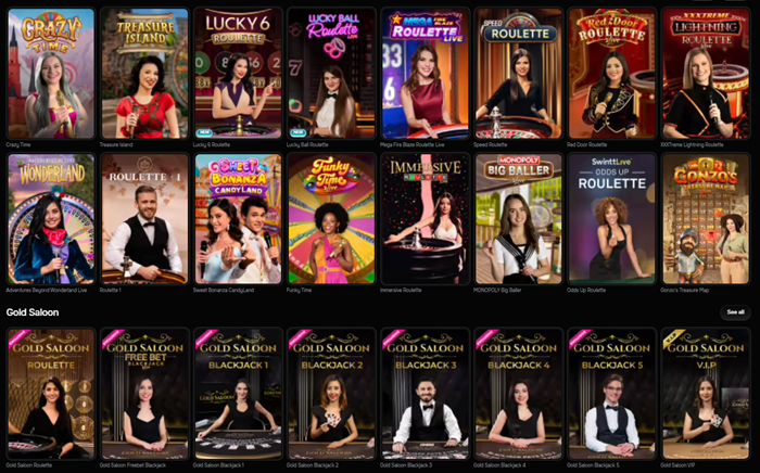 Revolution Casino Live Games