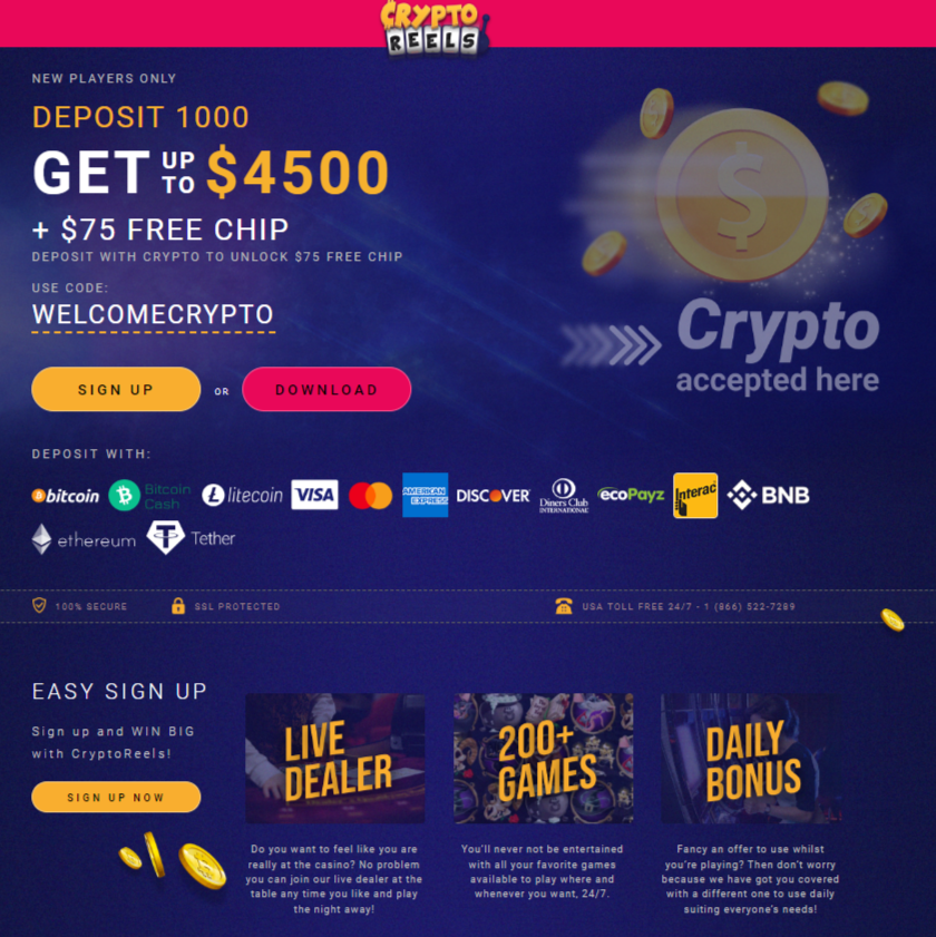 Crypto Reels Online Casino