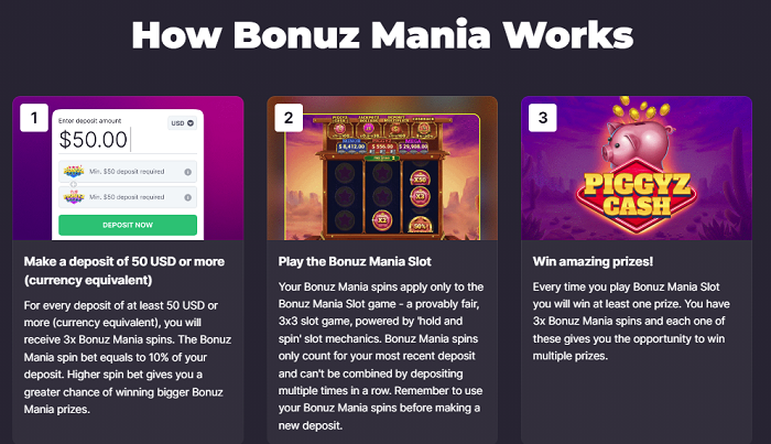 How Does Bitstarz Bonus Mania Work