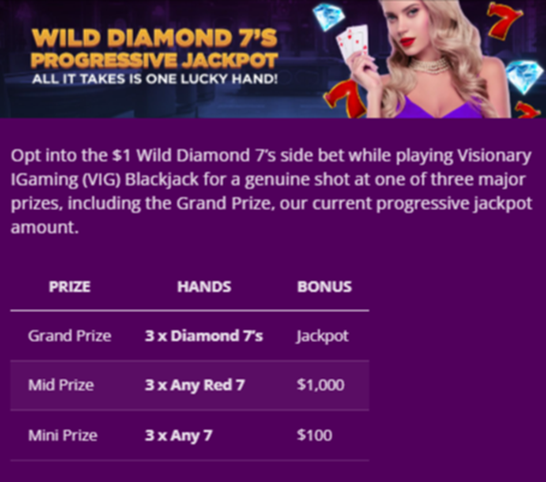 Super Slots Wild Diamond 7βs Blackjack