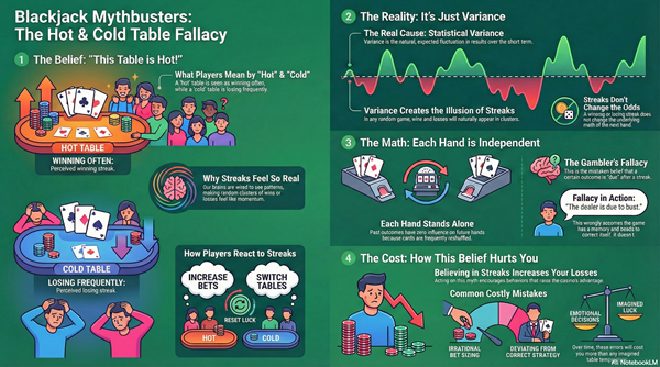 Do Hot and Cold Tables Exist in Blackjack