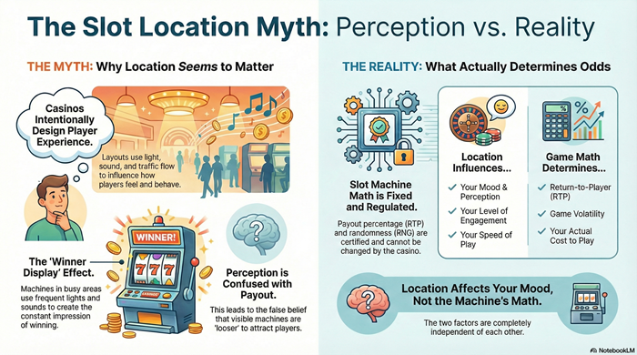 Does Machine Location Matter in Slots