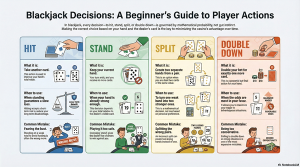 Hit, Stand, Split, or Double: What to Do and When in Blackjack