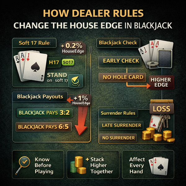 How Dealer Rules Change the House Edge in Blackjack