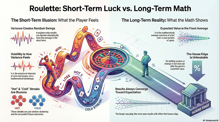 Variance, Volatility and Why Short-Term Roulette Results Mislead