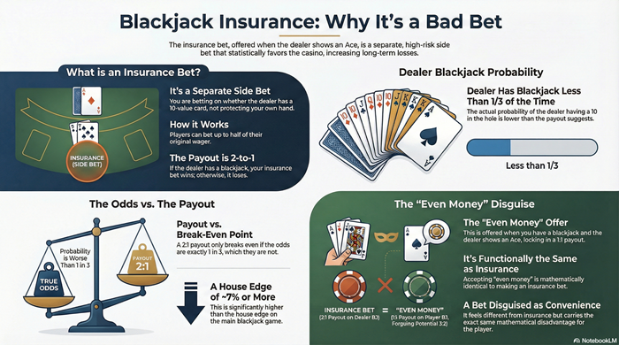 Why Insurance Is Almost Always a Bad Bet in Blackjack