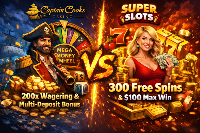 Captain Cooks Casino vs Super Slots