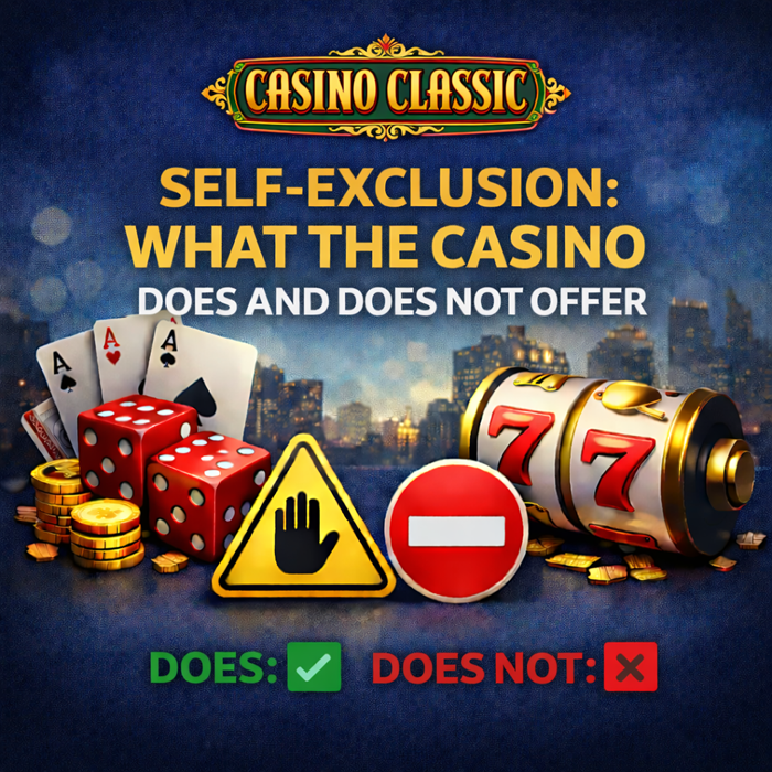 Casino Classic Self-Exclusion What the Casino Does and Does Not Offer