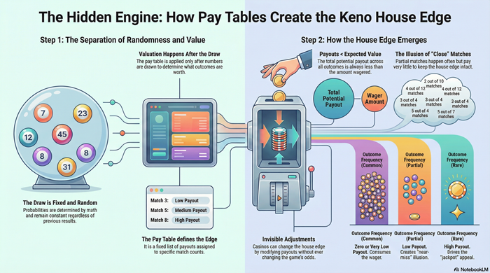 How Keno Pay Tables Create the House Edge