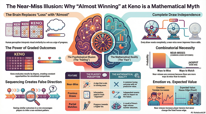 The Near-Miss Illusion in Keno