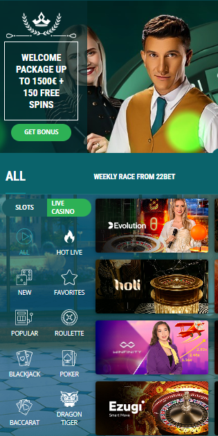22bet Sports and Casino