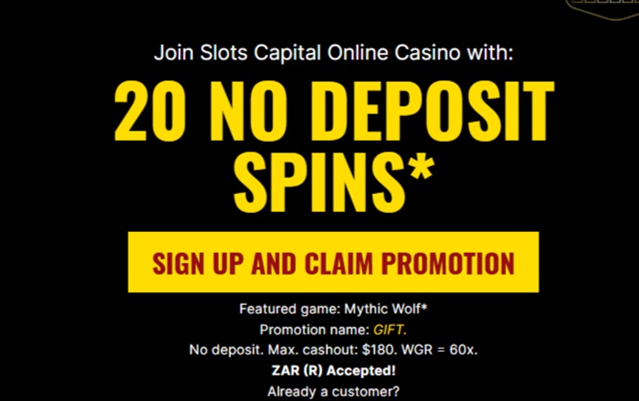 Slots Capital 20 Free Spins No Deposit — South Africa 2026