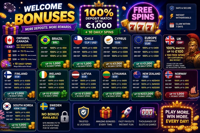 Spin Casino Welcome Bonuses
